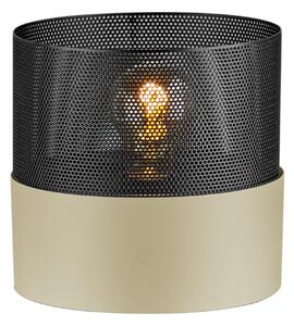 HELL Mesh lampă de masă E27 înălțime 18 cm, nisip/negru, Bej, Camera de zi / sufragerie, Metal, Modern