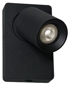 Viokef Steven proiector perete, comutator, pivotant negru, reglabil, Negru, Camera de zi / sufragerie, Metal
