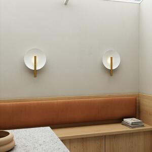 DFTP by Nordlux Aplică de perete Furiko cu întrerupător, alamă/alb, Alb, dormitor, Metal, Design