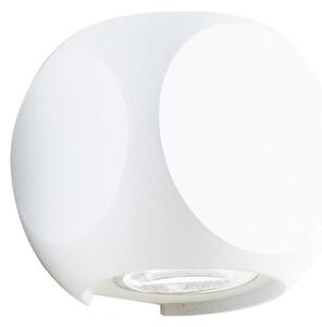 Viokef Ballito aplică LED exterior uplight/downlight alb, Alb, Metal, Priză de perete sus / jos