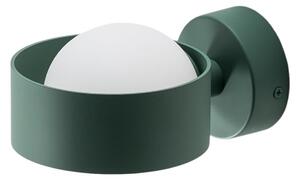 Argon Aplică de perete Mado din sticlă și oțel, verde, reglabil, Verde, Camera de zi / sufragerie, Metal, Viața tânără
