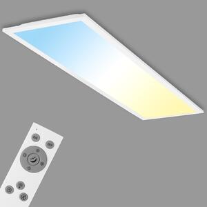Briloner Piatto panou LED CCT telecomandă 100x25 alb, reglabil, Alb, Camera de zi / sufragerie, Plastic, Modern
