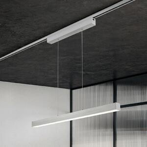 Trio Lighting Paros DUOline lampă suspendată LED, grindă, nichel, reglabil, Gri, Camera de zi / sufragerie, Metal, Modern