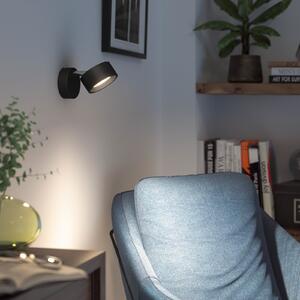 Philips Bracia spot LED tavan 1 bec, negru, Negru, Camera de zi / sufragerie, Metal