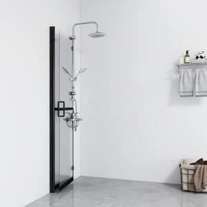 Perete de duș walk-in pliabil 80x190 cm sticlă ESG transparentă