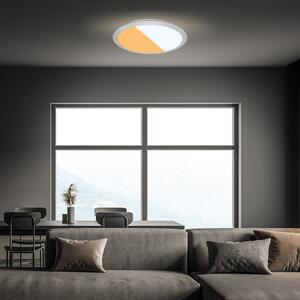 Briloner Plafonieră LED 3767014 comutator CCT IP44 crom mat, Metalic, Camera de zi / sufragerie, Plastic