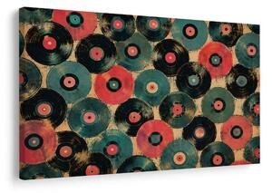 Tablou discuri de vinil retro