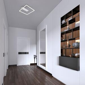 Briloner Plafonieră LED 3771 formă de ramă, aluminiu, Metalic, Camera de zi / sufragerie, Metal, Modern