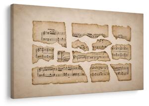 Tablou partituri muzicale vechi