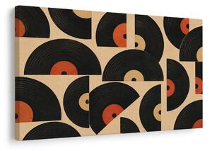 Tablou discuri gramofon retro