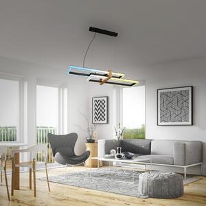 Briloner Lampă suspendată LED 4768015 CCT cu telecomandă, reglabil, Negru, Camera de zi / sufragerie, Metal, Modern