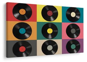 Tablou discuri de vinil retro