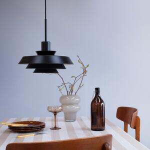 Dyberg Larsen DL30 lampă suspendată Ø 30 cm negru, reglabil, Negru, Camera de zi / sufragerie, Metal, Scandinavă