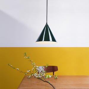 Dyberg Larsen Ron Lampă suspendată verde închis lucios, reglabil, Verde, Camera de zi / sufragerie, Metal, Scandinavă