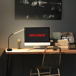 Briloner Lampă de masă cu LED Pivaz, variator lumină, negru, reglabil, Negru, Studiu / Birou, Metal