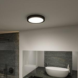 Paulmann Tega plafonieră LED IP44 CCT negru, Negru, Baie, Plastic, Modern
