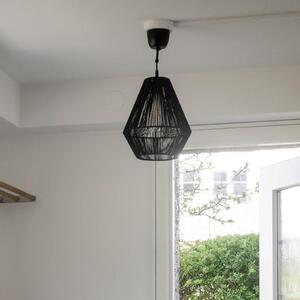 PR Home Rio lampă suspendată Ø 28 cm, negru, reglabil, Negru, Camera de zi / sufragerie, Plastic, Scandinavă
