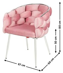 Scaun Living Tapitat KJC14 Roz