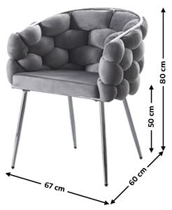 Scaun Living Tapitat KJC14 Gri