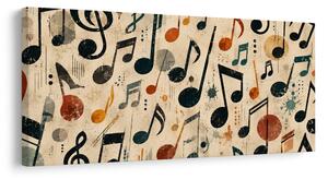 Tablou note muzicale colorate