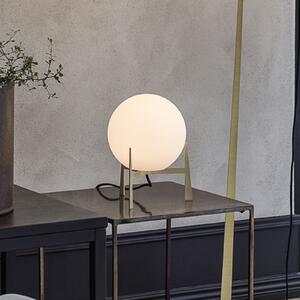 PR Home Milla lampă masă înălțime 28cm auriu/opal, Alb, Camera de zi / sufragerie, Sticlă, Scandinavă, Tripod