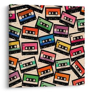 Tablou casete magnetice vintage mix