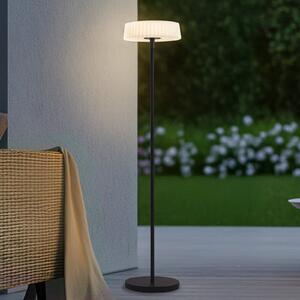 Lindby Lampă de podea solară cu LED Samine, negru, metal, reglabilă, reglabil, Negru, Metal, Modern, Lumini solare
