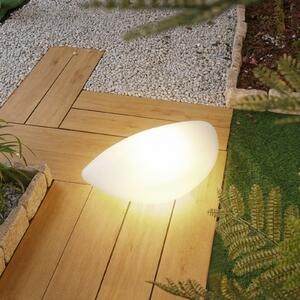 Lindby Lampă de podea pentru exterior Arani, alb, plastic, cu mufă, Alb, Plastic, Modern