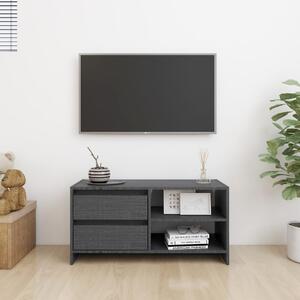 Comodă TV, gri, 80x31x39 cm, lemn masiv de pin