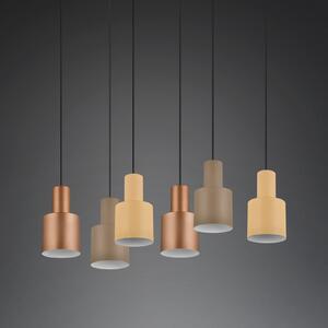 Trio Lighting Agudo lampă suspendată, multicolor 6becuri decalat, reglabil, Multicolor, Camera de zi / sufragerie, Metal, Modern