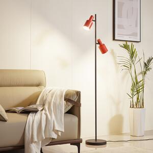 Lindby lampadar Ovelia, portocaliu/negru, metal, E27, Negru, Camera de zi / sufragerie, Metal, Modern