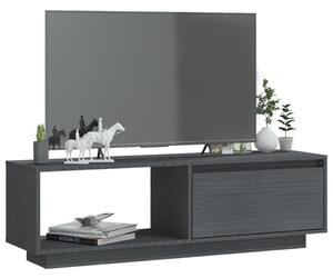 Comodă TV, gri, 110x30x33,5 cm, lemn masiv de pin