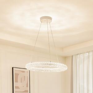 Lucande Smart LED pandantiv lumina Tumata CCT telecomandă Tuya, reglabil, Transparent, Camera de zi / sufragerie, Plastic, Modern