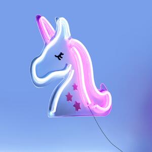 JUST LIGHT. GmbH Neon Unicorn aplică LED, USB, Camera de zi / sufragerie, Plastic, Modern
