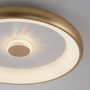 JUST LIGHT. GmbH Plafonieră cu LED Vertigo, CCT, Ø 61,5 cm, alamă, reglabil, Auriu / Alamă, Camera de zi / sufragerie, Metal, Modern