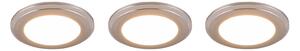 Trio Lighting Argus downlight LED RGBW telecomandă 3er crom, reglabil, Metalic, Camera de zi / sufragerie, Plastic, Modern, Corpuri de iluminat încastrate rotunde