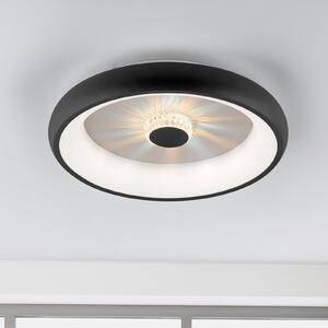 JUST LIGHT. GmbH Plafonieră cu LED Vertigo, CCT, Ø 46,5 cm, negru, reglabil, Negru, Camera de zi / sufragerie, Metal, Modern