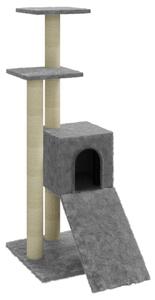 Ansamblu pisici, stâlpi din funie sisal, gri deschis, 92 cm