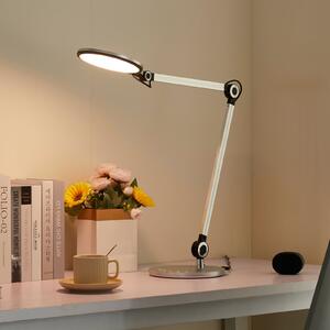 Lindby Lampă de masă LED Nyxaris, argint, metal, CCT, 50 cm, reglabil, Metalic, Studiu / Birou, Plastic, Modern