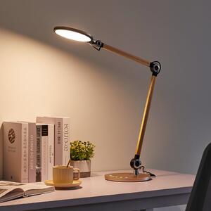 Lindby Lampă de masă LED Nyxaris, auriu, metal, CCT, 50 cm, reglabil, Auriu / Alamă, Studiu / Birou, Plastic, Modern