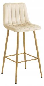 Scaun de bar POZZA VELVET, crem