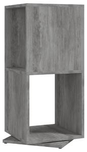 Dulap rotativ, gri beton, 34,5x34,5x75,5 cm, lemn prelucrat