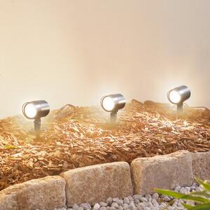 Lindby Smart LED cu LED-uri pentru spoturi de sol Nycta, RGB, Tuya, set de, reglabil, Negru, Plastic, Modern