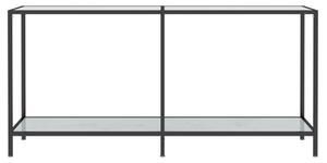 Masă consolă,alb, 160x35x75,5 cm, sticlă securizată