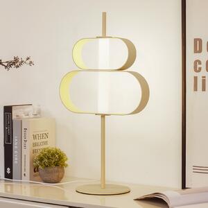 Lucande Lampă de masă cu LED Audrina, bej, metal, reglabilă, reglabil, Bej, dormitor, Metal, Modern