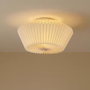 Lindby Plafonieră Magali, alb, hârtie, Ø 45 cm, E27, reglabil, Alb, Camera de zi / sufragerie, Hârtie / Carton