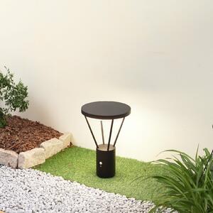 Lucande lampă cu soclu solar Elario, 44 cm, negru, senzor, Negru, Aluminiu, Modern