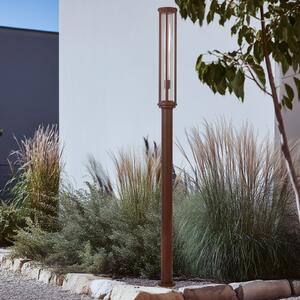 Lucande Lumină exterioară Alivaro, culoare rugină, 220 cm, E27, IP65, reglabil, Maro / Rugină, Aluminiu, Modern