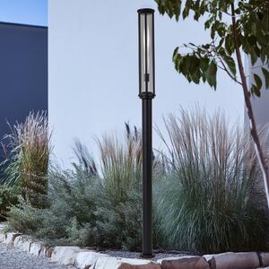 Lucande Lumină exterioară Alivaro, negru, 220 cm, E27, IP65, reglabil, Negru, Aluminiu, Modern
