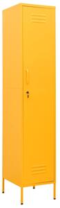Dulap de vestiar, galben muștar, 35x46x180 cm, oțel